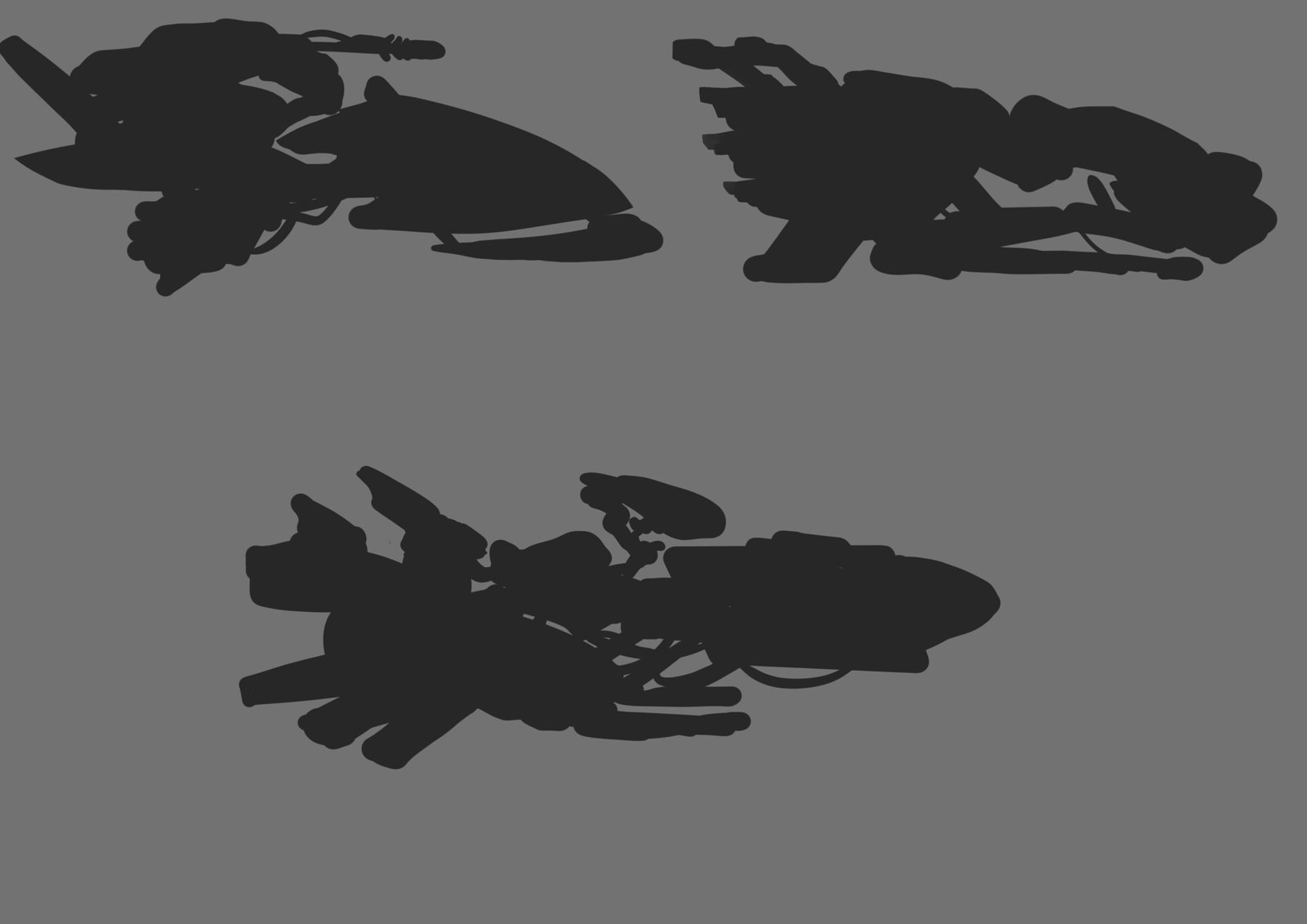 The vehicle silhouettes seperate.